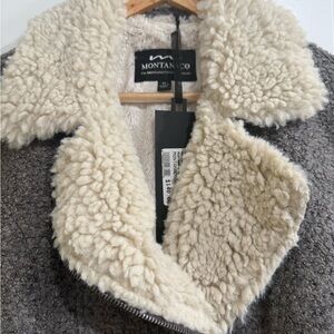 Mwt Montanaco Women's Gray Sherpa Jacket